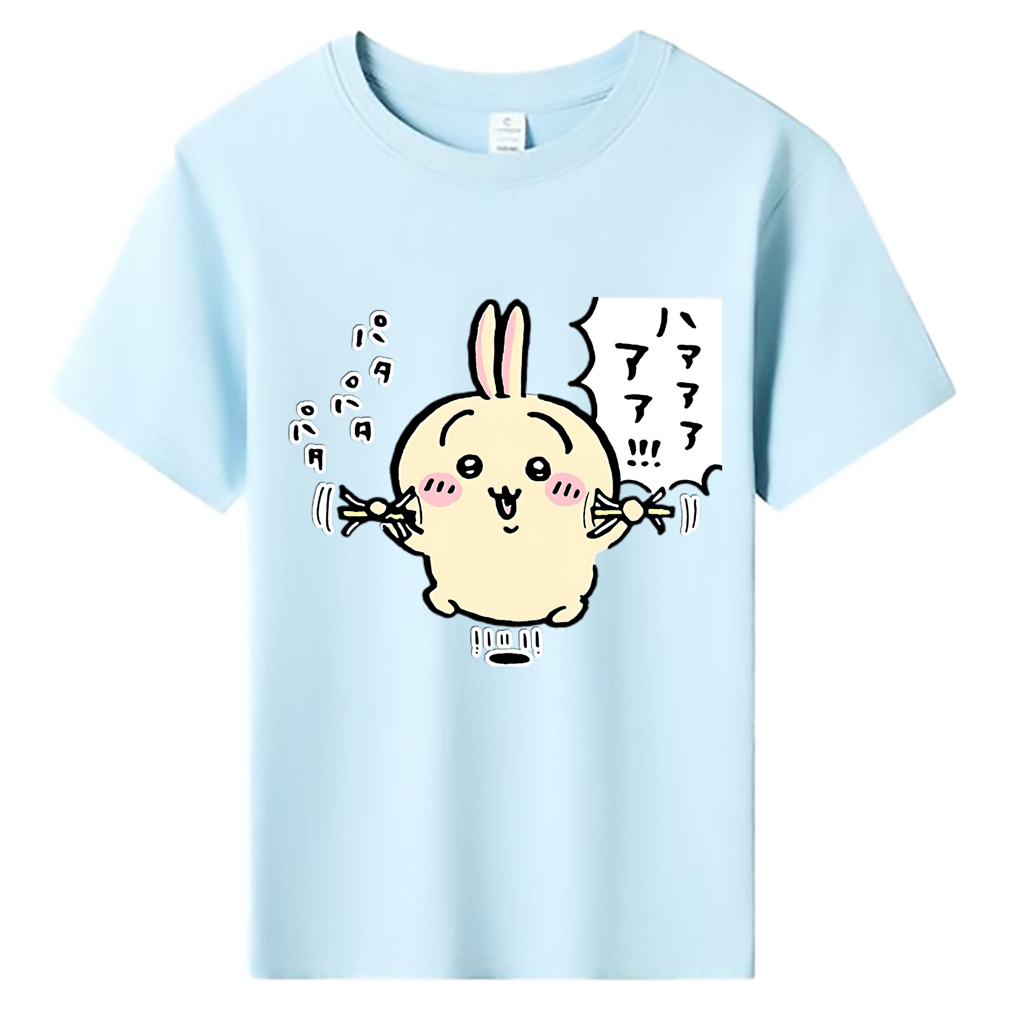 （画像用） ちいかわ うさぎ Chii-kawa usagi 綿100％キッズTシャツ（フロントプリント）